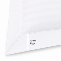 Satin Stripe Pillow Cover with 10Cm Flap 100% Cotton - Large
