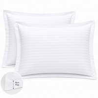Satin Stripe Pillow Cover with 8 Cm Flap 100% Cotton - Regular