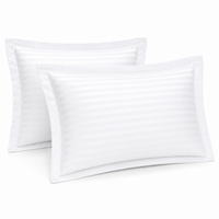 Satin Stripe Pillow Cover with 8 Cm Flap 100% Cotton - Regular