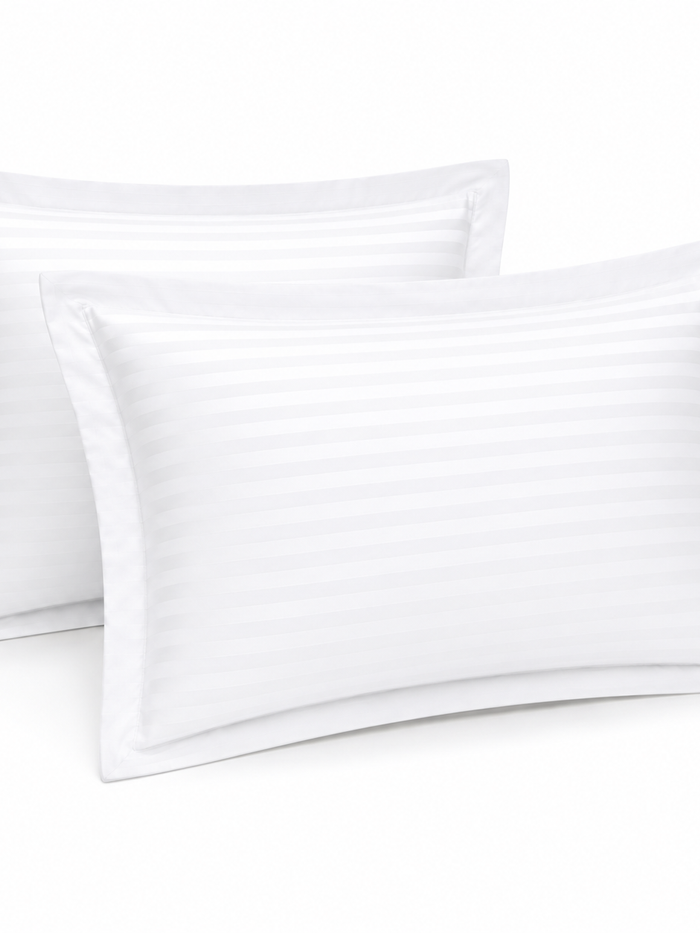 Satin Stripe Pillow Cover with 8 Cm Flap 100% Cotton - Regular