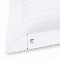 Satin Stripe Pillow Cover with 8 Cm Flap 100% Cotton - Regular