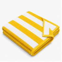 Yarn Dyes Stripe Towels 600 gsm - Stripe Pool Towel Yellow Stripe