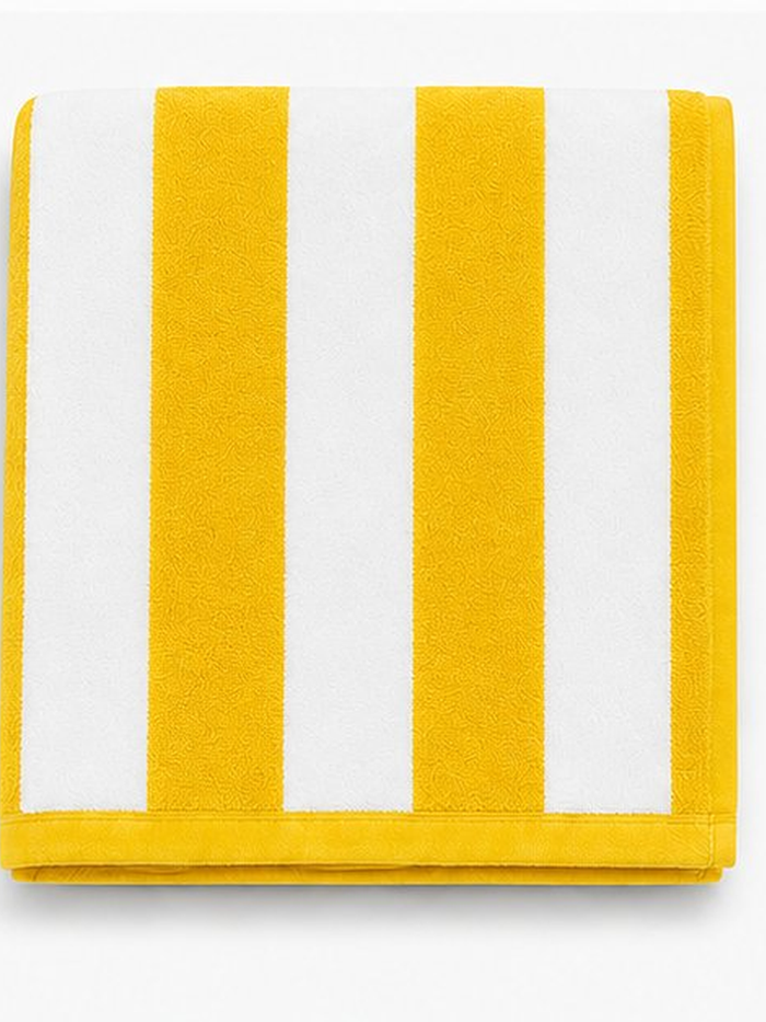 Yarn Dyes Stripe Towels 600 gsm - Stripe Pool Towel Yellow Stripe