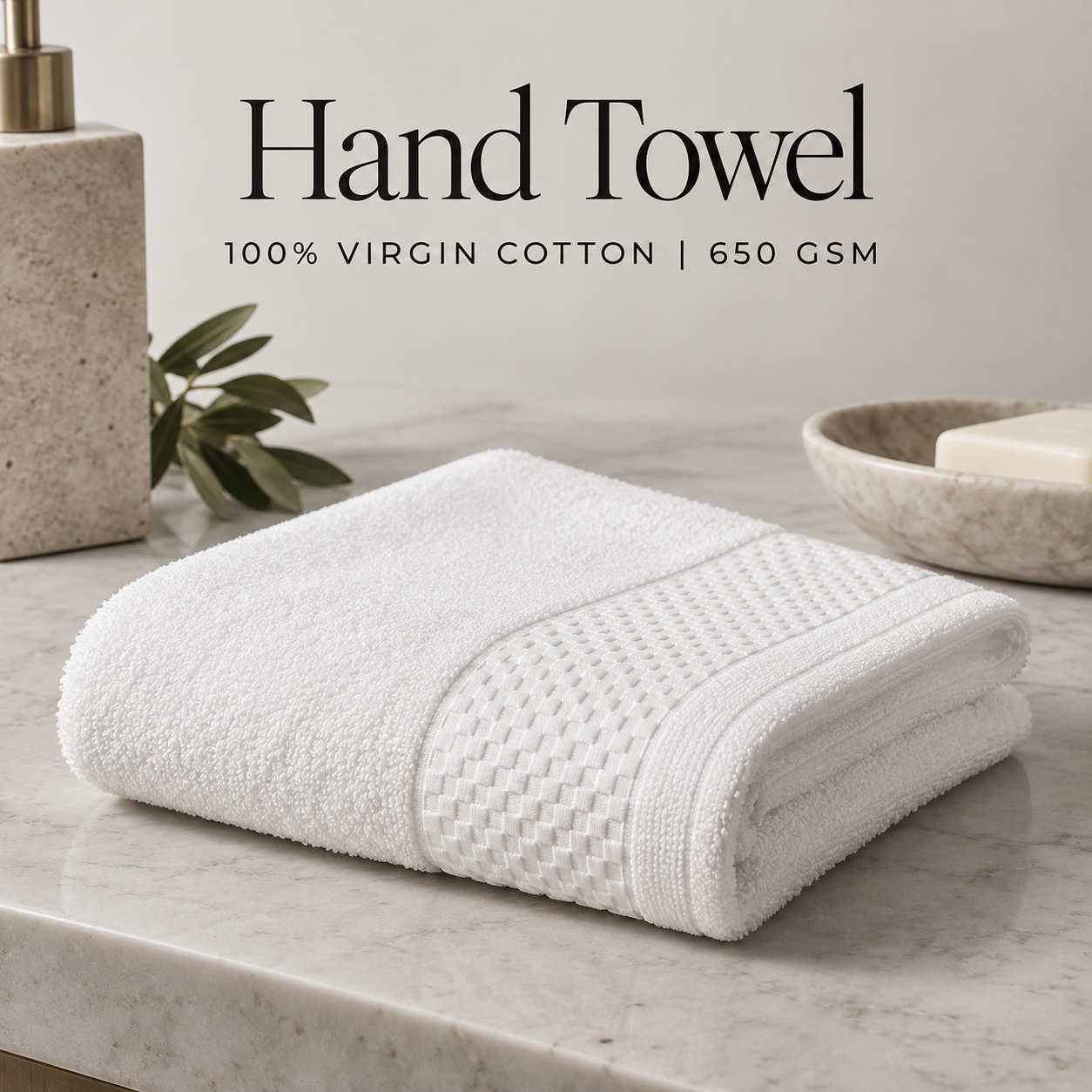 Hand Towel – 100% Virgin Cotton | 650 GSM