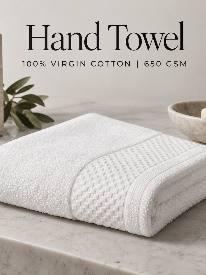 Hand Towel – 100% Virgin Cotton | 650 GSM