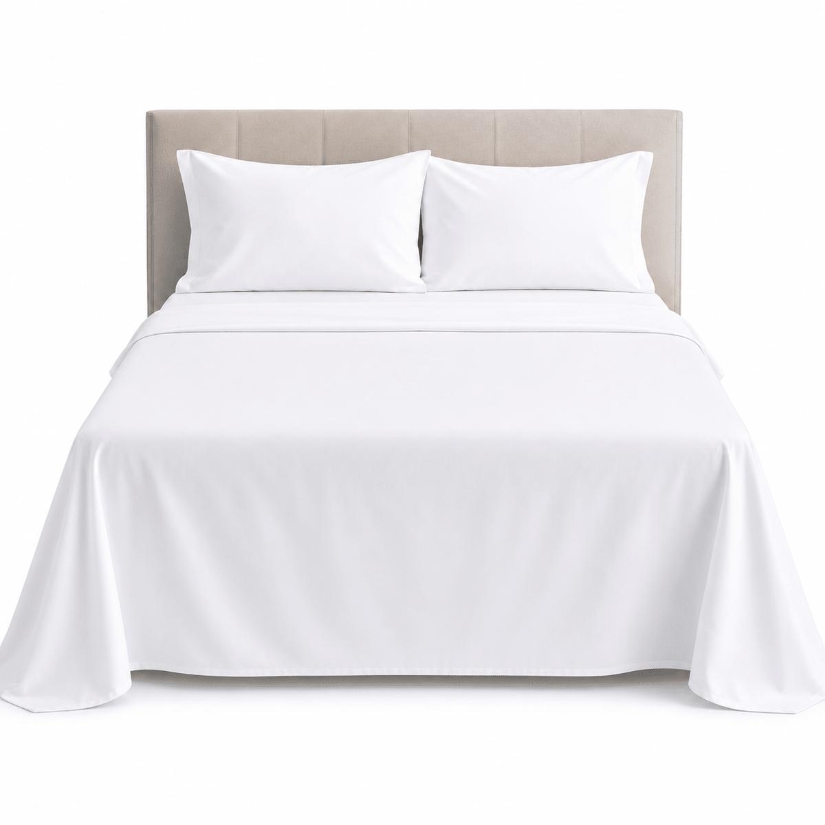 Plain Flat bedsheet 100% Virgin Cotton 300TC - Whitlin - variant_sku
