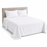 Plain Flat bedsheet 100% Virgin Cotton 300TC - Whitlin - variant_sku