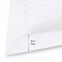 Satin Stripe Pillow Cover with 8 Cm Flap 100% Cotton - Regular - Whitlin - variant_sku