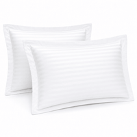 Satin Stripe Pillow Cover with 8 Cm Flap 100% Cotton - Regular - Whitlin - variant_sku