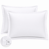 Satin Stripe Pillow Cover with 8 Cm Flap 100% Cotton - Regular - Whitlin - variant_sku